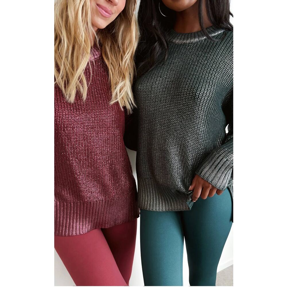 NWT Beach Riot Callie Sweater in Pine. Size Medium - Picture 4 of 7